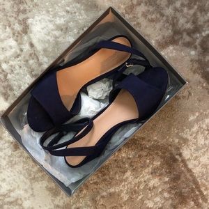 LOFT Navy Kitten Heels